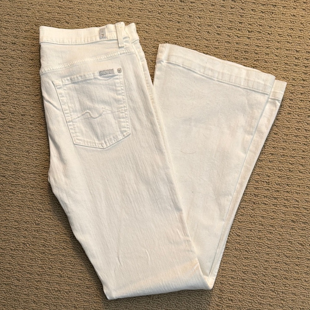 7 for all mankind white jeans